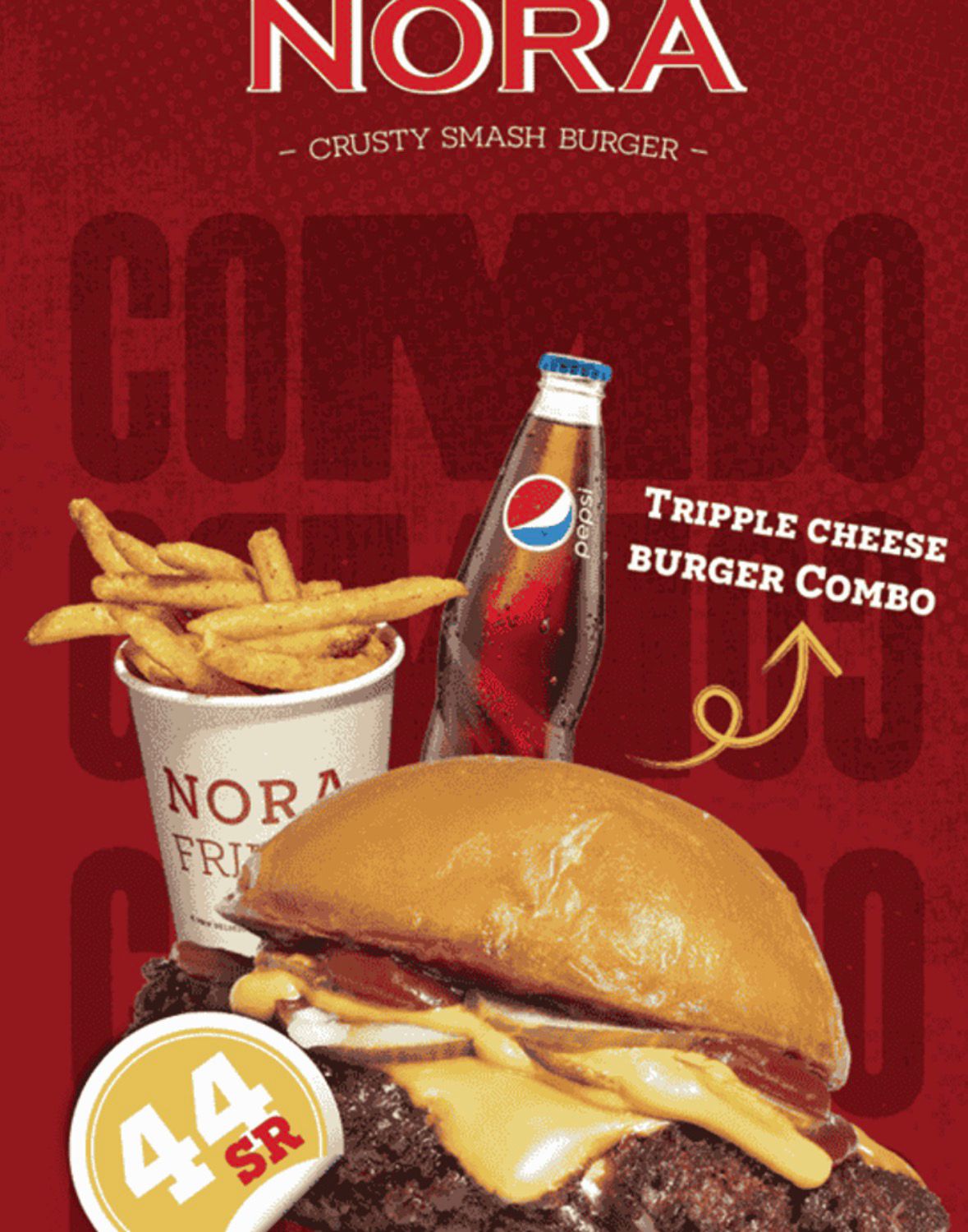 Triple Cheeseburger Combo